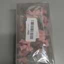 Whaline 12Pcs Pink Bow Shower Curtain Hooks Cute Coquette Bow Curtain Rings Decorative Resin Curtain Hanger Hooks for Living Room Bedroom Bathroom Decor