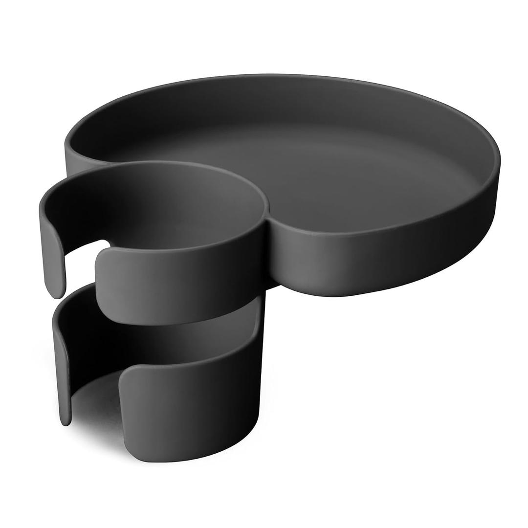 Munchkin Carseat Tray - Toddler Travel & Road Trip Accessory for Mess-Free Snacking in The Car, Grey