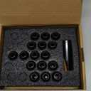 ATV 3/8-24 Lug Nuts, 16 Pack 3/8x24 Polaris Lug Nuts 6 Spline Cone Acorn Seat with 1 Socket Key, Compatible with Polaris Ranger RZR Sportsman 400 500 570 600 700 800