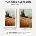 Homeforia 24x36 Natural Oak Poster Frame, High-End Wood, 20x30 Mat, Glass