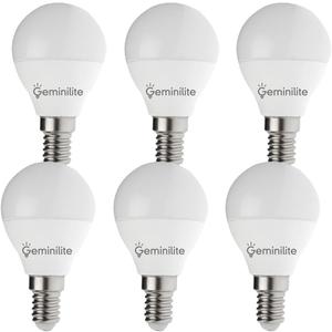 E12 LED Bulb 80 Watt Equivalent Ceiling Fan Bulbs High Brightness 8W 806LM Not Dimmable Small Base Candelabra Bulbs 2700K Warm White, Globe Bulbs for Chandelier AC120V 6pack