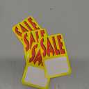 Perco 1000 Sale Price Tags  Large Red, Yellow & White Retail Labels, Blank Price Tags for Clothing, Jewelry, Merchandise, and Store Use  Easy to Write & Attach