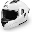 Full Face Motorcycle Helmet DOT Approved Modular - Interchangeable Lens, Breathable ABS Motocross Helmet with Detachable Washable Liner for Youth & Adults (White, XXL)
