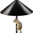 Garbuildman Squirrel Baffle for Bird Feeder Pole, Outside Pole Mount Bird House Guard for Outdoor Shepherds Hook, 19 Inch Diameter, 1 Pack