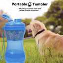 2 x Pets Water Bottle with Food Container,Travel Puppy Water Bowl,Portable Pet,Dispenser,Dog Stuff Accessories Items,Cat Walking and Hiking Dog Gift,with 1DogPoop Bags;1 Pet Toys 3PCS