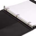 Samsill Professional Presentation 3 Ring Binder, View Binder with Clear Cover Sheet Window, 0.5 Inch Round Rings Hold 100 Sheets 8.5 x 11, Black