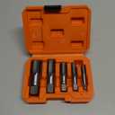 5-Piece NPT Pipe Tap Set, 1/8", 1/4", 3/8", 1/2", 3/4"  NPT Tap Set Carbon Steel Hand Threading Plumbing Tap Set for Accurate Threads, Assorted Plumbers Mechanics DIY Thread cutting tools