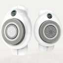 Electric Back Scrubber for Shower - Wall Mounted Exfoliating Brush, Hands-Free Automatic Body Scrubber, IPX7 Waterproof, 3-Speed Adjustment, 3 Replaceable Heads with 50pcs Disposable Shower Caps (White)