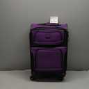 U.S. Traveler Lightweight Rolling 20" Carry On Luggage Softside Suitcase, Purple, 4 Wheel