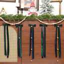 2 x 6 Pcs 24 Inches Large Dark Green Velvet Christmas Bows Door Garland Decor Holiday for Christmas Swag Ornaments Staircase Wreath Rustic Vintage Decoration Outdoor