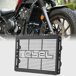 WOOGA Motorcycle Black Radiator Guard Protector Grille Grill Cover Shrouds Cooler Protector fit for HO&N&DA CMX 500 Rebel CMX 250 CMX 300 Accessories 2017 2018 2019 2020 2021 2022 2023 2024 2025