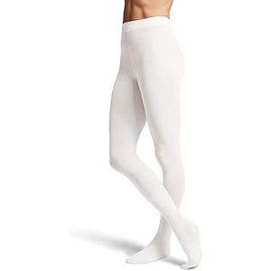 BLOCH Women's Ladies contoursoft Footed Tights, White, Small/ Medium