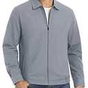 MAGCOMSEN Mens Lightweight Jacket Light Spring Jackets Full Zip Casual Jacket Outdoor Golf Jackets gray, Size 3XL