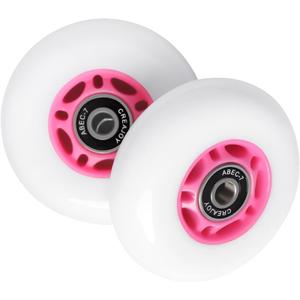 2 x RipStik Casterboard Replacement Wheels, 76mm with Bearings, Set of 2 (Pink)