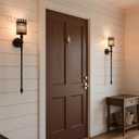 Candle Sconces Set of 2 Long Wall Candle Holder Large Black Gothic Vintage Wall Sconce Decoration for Dining Room, Living Room, Office, Bathroom