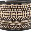 Bamboo Lamp Shade, Vintage Drum Lampshade Table Lamp Shade Chandelier Lamp Covers Replacement Light Accessory for Pendant Floor Lamps, 30X30x20CM (Assorted Color)