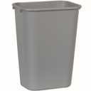 Rubbermaid Commercial Products Deskside Wastebasket/Trash Can, 10.25-Gallon/41-Quart, Gray, Plastic, Garbage Can for Home/Office, Fits Under Desk/Sink/Cabinet