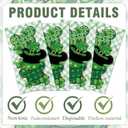 RiVolTa St Patricks Day Napkins - 100 Pcs Green Shamrock Lucky Clover Napkin Disposable Paper Cute Mouse Guest Cocktail Beverage Party Supplies Irish Holiday Dinner Decorative Table Home Kitchen Decor