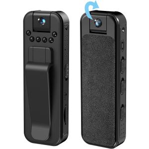 Ahheyie Body Camera 1080P Video, Wearable BodyCam Protable Camcorder with Night Vision, Sports Camera for Meetings/Delivery/Travel