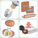 Play Kitchen Accessories Wooden Mixer Set Pretend Play Food Sets for Kids Role Play Toys for Girls and Boys (Mixer Set)