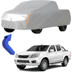 Full Coverage Car Cover All Weather Outdoor & Indoor Silver Pickup Truck Universal up to 210 L x 70 W x 65 H