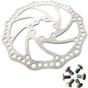 160mm Disc Brake Rotor Stainless Steel Bike Disc Brake Rotor with 6 Bolts Fit for fit Mountain Road Bikes MTB BMX