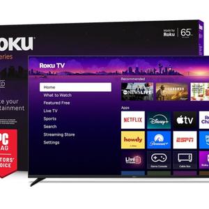 Roku Smart TV – 65-Inch Pro Series, Mini-LED TV – RokuTV with Backlit Voice Remote Pro – Flat Screen 4K QLED Television with 120Hz Refresh Rate & Dolby Vision IQ, Live News, Sports, Entertainment