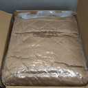 L'AGRATY Velvet Quilt King Size: 3-Piece Reversible Luxury Velvet Bedding Comforter Set - Lightweight Oversized Quilted Bedspread Coverlet with 2 Pillow Sham for All Season - Brown Quilt