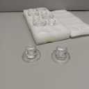 Hewory Glass Taper Candle Holders: 10 PCS Candlestick Holders Clear Short Tapered Candle Holder Set - Candle Stick Holder Decor for Table Centerpiece Wedding Party Advent Christmas Home Decorations