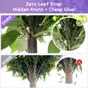 28" Artificial Boxwood Topiary Ball with Lavender, UV Resistant Topiary Tree Faux Boxwood Ball Shaped Porch Bushes with Ground Spike Artificial Bushes for Outdoors Front Door Decor Home Garden