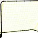 Franklin Sports Competition Soccer Goals - Backyard Portable Steel Soccer Goals - Adult + Youth Soccer Goal with Net + Ground Stakes Included -Style: Folding 6' x 4', 
Color	Black