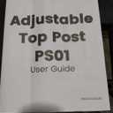 Muzata Black Cable Railing Post 42 Inch 42"x2"x2" Level Drilled Surface Mount T304 Stainless Steel Cable Railing System Kit Indoor Outdoor with Paper User Guide PS01 BH4L