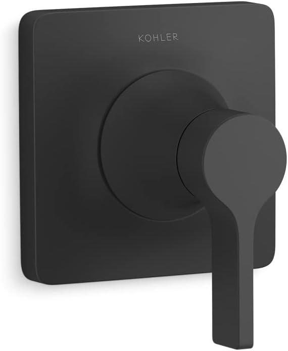 KOHLER T28130-4-BL Venza MasterShower Transfer Valve Trim with Lever Handle, Single Handle Bathroom Faucet, Matte Black