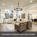 Aspen Creative 23617, Frosted Opal Glass Shade White Inside, 5-1/8"Dia x 4"H/Center Hole:42mm, 5-1/8"Dia x 4-1/8"H/Fitter 1-5/8"