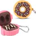 (2 Pack) BGAANM Silicone Earbuds Case Protective Cover with Keychain Fit for Samsung Galaxy Buds2 Pro (2022) /Galaxy Buds 2 (2021) /Galaxy Buds Pro (2021) /Galaxy Buds Live (2020) (Donuts/Bubba)