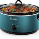 Crock-Pot 7-Quart Manual Slow Cooker, Family Size Serves 8+ People & Fits 6-lb Roast, Removable Stoneware with Warming Setting, Dishwasher Safe for Easy Cleanup, Turquoise