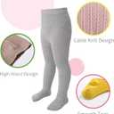 Baby Girls Tights Cable Knit Tights Thick Solid Footed Winter Warm Leggings | Cotton Rich,Cable Knit, Soft & Cozy,Stretch Fit,Warm,Ribbed Waist,Durable,Machine Washable,Fade Resistant (White)