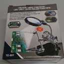 3.5X12X Helping Hands Soldering Station with LED Light & Alligator Clips - Magnifier Stand for Welding PCB Repair Jewelry Craft Hobby Model Building Watch Repair