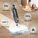 Steam Mop - All-in-one Powerful Handheld Steam Cleaner Detachable Floor Steamer with 11 Accessories, MultiPurpose Steamer for Hardwood Floors, Clothes,Windows,Tiles,Carpet, Whole Home Use(Grey