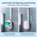 JUDRDO Disposable Toilet Brush,Toilet Bowl Cleaner,Wall Mounted Toilet Bowl Brush with 36 Refills for Deep Toilet Cleaning,Toilet Brush and Holder Set for Hygienic Bathroom Maintenance