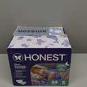 The Honest Company Comfort Dry Overnight Diapers, Up to 12 Hours Protection, Hypoallergenic, Fragrance-Free, Cozy Cloud + Star Signs, Club Box Size 6 (35+ lbs), 34 Count