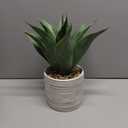 Artificial Potted Plants, 13.8" Artificial Succulent Fake Aloe, Large Faux Aloe Plant in Pot for Home Office Room Bedroom Kitchen Garden Decor (Grey)