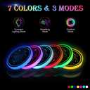 2Pcs LED Car Cup Holder Lights, 7 Colors Light Up Cup Coasters, USB Rechargeable Interior Lighting Accessories for Car Truck Vehicle Decoration