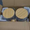 Yangbaga Coffee Container for Ground Coffee, 2×58OZ Storage Containers with Shelf & Scoop, Plastics Airtight Coffee Canisters for Ground Coffee Bean, Food Storage Jars for Kitchen, Nuts, Tea, Sugar