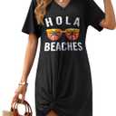 AI'MAGE Swimsuit Cover Ups for Women Short Sleeve Bathing Suit Coverup Casual Bikini Swimwear Beach Cover Up Dress (Large)