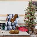 Bencailor 2 Pcs Gingerbread Christmas Pillows Plush Throw Gingerbread Men Pillows Cute Shaped Stuffed Pillows for Xmas Party Outdoor Cushion Decorations(Brown)