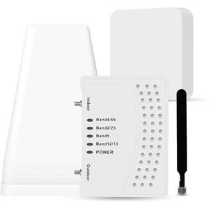 Cell Phone Booster for Home & Multi-Room, Cell Phone Signal Booster with 2 Indoor Antennas for Band 66/2/4/5/12/17/13/25,Up to 6000 Sq.Ft,Boost 4G 5G LTE Data for All U.S. Carriers, FCC Approved, missing parts