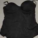 Women's Strapless Body Shaper Tummy Control Waist Push-Up Bodysuit with Cups and Detachable Straps Shapewear, 38