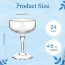 Weewooday 24 Pcs Coupe Glasses Bulk 3.4 oz Clear Champagne Coupe Cocktail Martini Margarita Glasses Wine Drinking Cups for Wedding Birthday Party Bar Home Restaurants