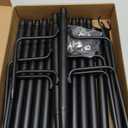 2 Pack String Light Poles for Outside, Thickened Metal Lights Hanger Pole Outdoor with Fork, Lighting Hanging Post Accessories for Patio Decor Garden Backyard Yard Front Porch Outside Decorations